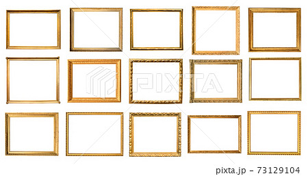 set of various vintage wooden picture frames 73129104