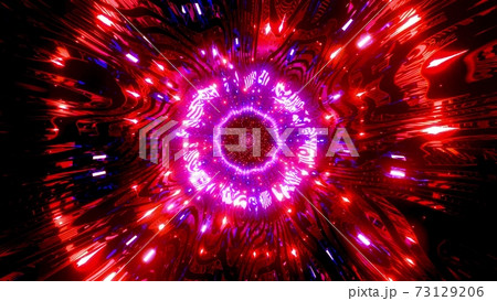 Red purple blinking color changing neon tunnel 3d illustration background walllpaper design artwork Red purple blinking color changing neon tunnel 3d illustration background walllpaper design artwork 73129206