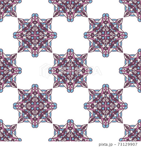 Creative Ethnic Style Square Seamless Pattern. Unique geometric vector swatch. Perfect for screen background, site backdrop, wrapping paper, wallpaper, textile and surface design. Trendy boho tile. Creative Ethnic Style Square Seamless Pattern. Unique geometric vector swatch. Perfect for screen background, site backdrop, wrapping paper, wallpaper, textile and surface design. Trendy boho tile. 73129907