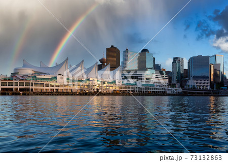 Canada Place and commercial buildings in Downtown Vancouver Canada Place and commercial buildings in Downtown Vancouver 73132863