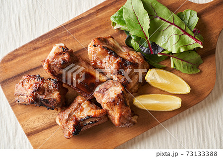 豚スペアリブの写真素材