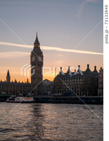 Big Ben in London from Thames River 73133640