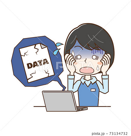 A Female Office Worker Who Is Impatient Because Stock Illustration