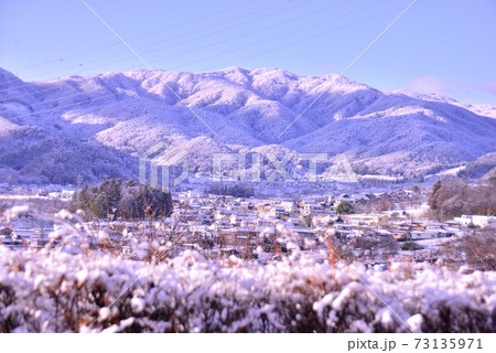 雪景色の千曲市川西地区 雪景色の千曲市川西地区 73135971