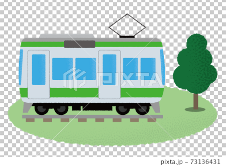 一両編成の電車のベクターイラスト 73136431