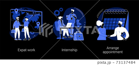 International employment abstract concept vector illustrations. 73137484