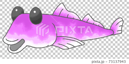 Watercolor-style deformed goby (purple) Watercolor-style deformed goby (purple) 73137943