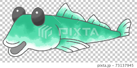 Watercolor-style deformed goby (turquoise) Watercolor-style deformed goby (turquoise) 73137945