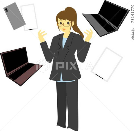 女性営業01のイラスト素材