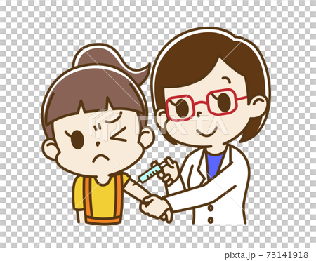 Girl vaccinated by a female doctor (patient) Girl vaccinated by a female doctor (patient) 73141918
