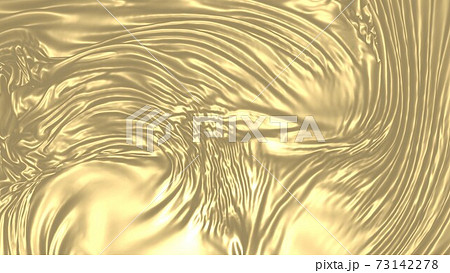 金色の布のしわ、3DCG 73142278