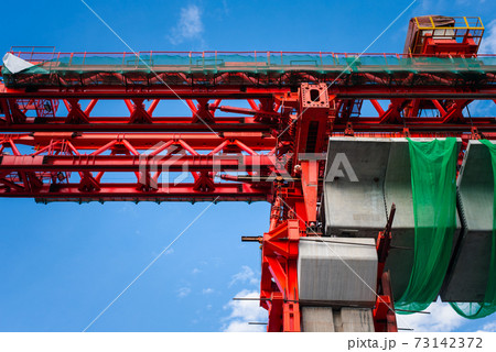 Construction site of sky train Bangsue-Rangsit 73142372