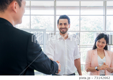 businessman and secretary with team business working together using laptop computer at modern office, Lifestyle business work at home concept businessman and secretary with team business working together using laptop computer at modern office, Lifestyle business work at home concept 73142662