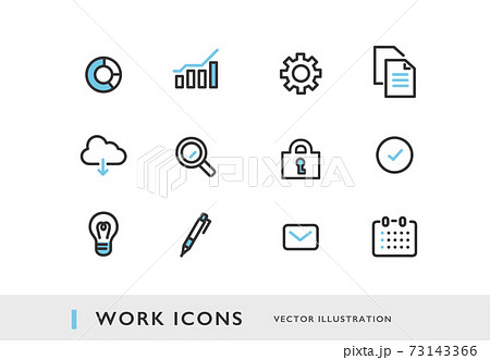 ビジネスアイコンセット素材 73143366