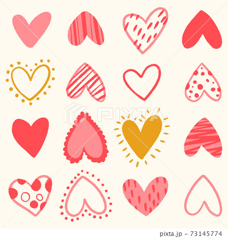 Seamless pattern for Happy Valentine's Day celebration with holiday symbols. 73145774
