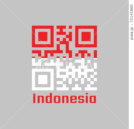 QR code set the color of Indonesia flag. a horizontal bicolor of red and white. QR code set the color of Indonesia flag. a horizontal bicolor of red and white. 73145860