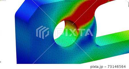 finite element stress analysis results - 3d illustration 73146564