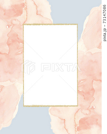 水彩 背景 招待状 高級 ピンク バラ サクラ 名刺 カード 背景 テンプレートのイラスト素材
