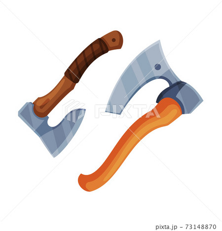 Axe Tool with Steel Head or Blade and Wooden Handle Vector Illustration Axe Tool with Steel Head or Blade and Wooden Handle Vector Illustration 73148870