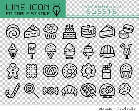 Line icon food series vol.7 sweets 73149189