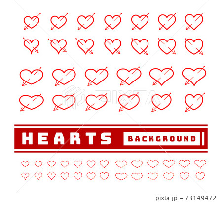 heart with arrows set vector illusrtraion on white background heart with arrows set vector illusrtraion on white background 73149472