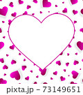Heart frame vector empty border, love background 73149651