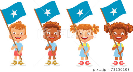 Somalia flag in hand set 73150103