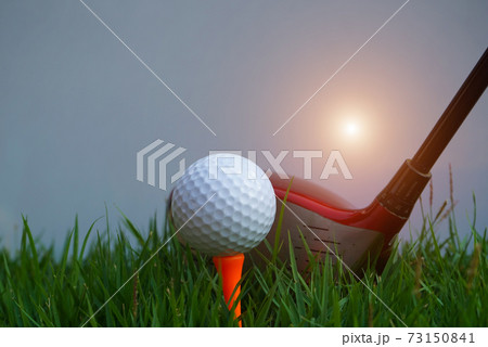 Golf balls on the golf course with golf clubs ready for golf in the first short. In the morning, with the beautiful sunlight.Sports that people around the world play in the holidays Golf balls on the golf course with golf clubs ready for golf in the first short. In the morning, with the beautiful sunlight.Sports that people around the world play in the holidays 73150841