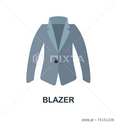 Blazer flat icon. Color simple element from clothes collection. Creative Blazer icon for web design, templates, infographics and more Blazer flat icon. Color simple element from clothes collection. Creative Blazer icon for web design, templates, infographics and more 73151226
