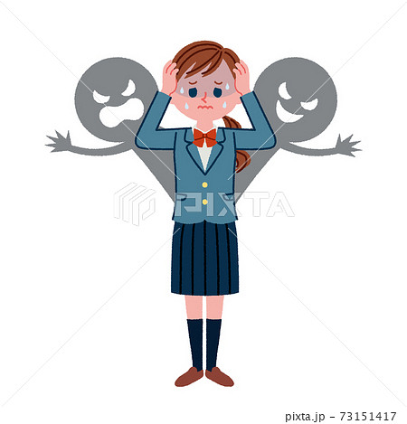 人間関係に悩む学生のイラスト素材 人間関係に悩む学生のイラスト素材 73151417