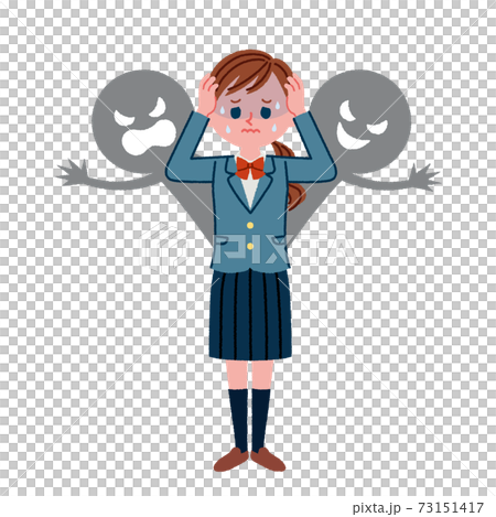 人間関係に悩む学生のイラスト素材 人間関係に悩む学生のイラスト素材 73151417