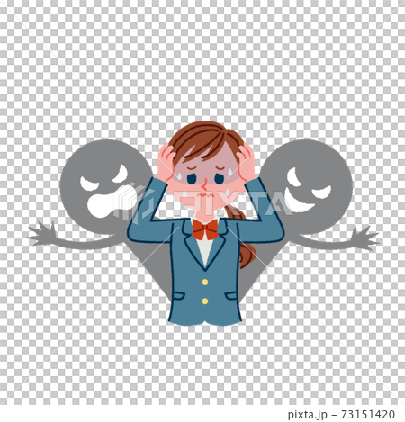 Illustration material of students who are worried about human relationships Illustration material of students who are worried about human relationships 73151420