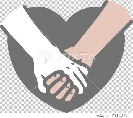 Black lives matter-Illustration of blacks and whites holding hands 73152791
