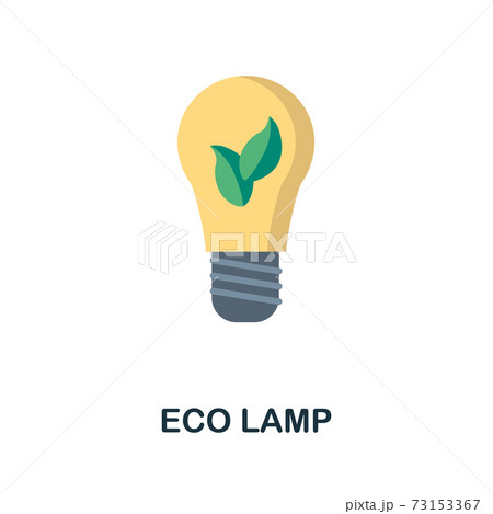 Eco Lamp flat icon. Simple element from save the world collection. Creative Eco Lamp icon for web design, templates, infographics and more 73153367