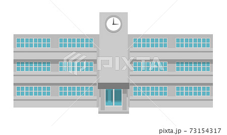 学校 校舎のベクターイラストのイラスト素材