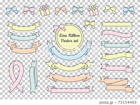 Handwritten style ribbon set 73154493