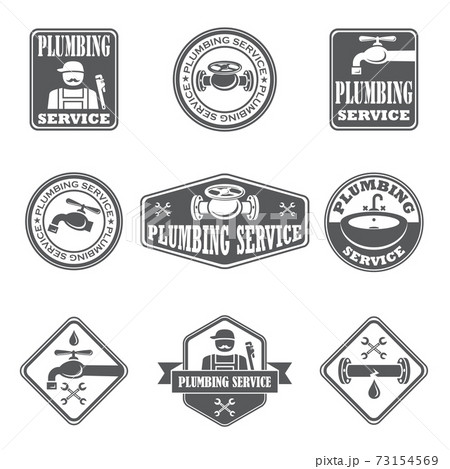 Plumbing service badges 73154569