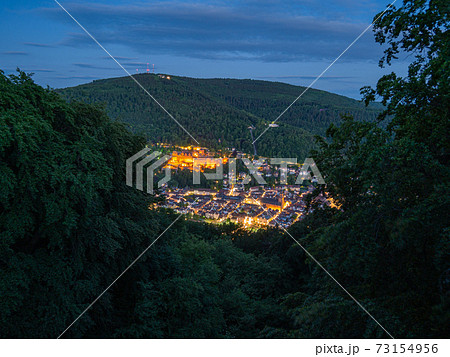 View of the city of Heidelberg at blue hour View of the city of Heidelberg at blue hour 73154956