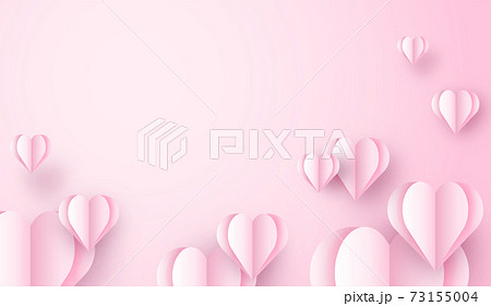 3D origami heart flying on pink background. Love concept design for happy mother's day, valentine's day, birthday day. Poster and greeting card template. vector paper art illustration. 3D origami heart flying on pink background. Love concept design for happy mother's day, valentine's day, birthday day. Poster and greeting card template. vector paper art illustration. 73155004