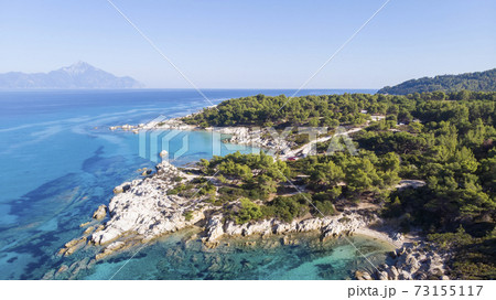 Aegean sea coast in Greece 73155117