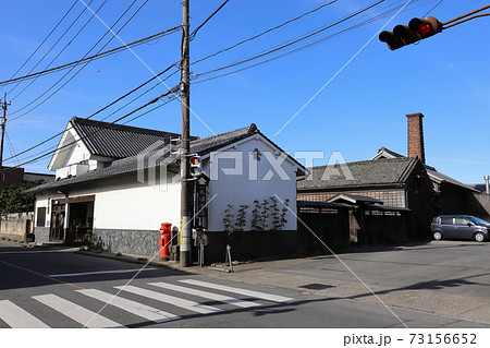 千葉　香取　丸ポストのある風景（馬場本店酒造前） 73156652