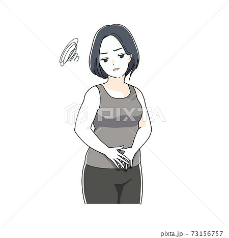 ダイエットしたい40代女性のイラスト素材