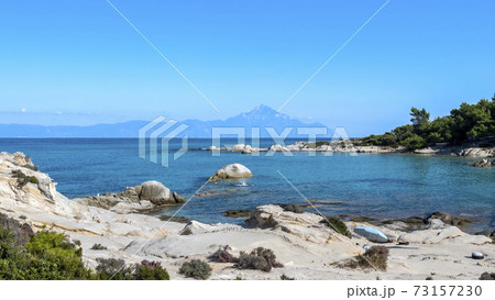 Aegean sea coast in Greece 73157230