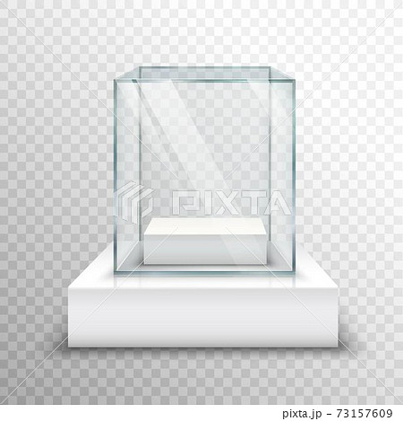Empty Glass Showcase Transparent Empty Glass Showcase Transparent 73157609
