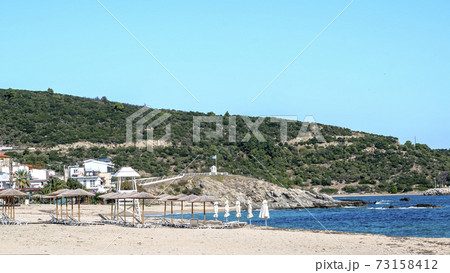Aegean sea coast in Sarti, Greece Aegean sea coast in Sarti, Greece 73158412
