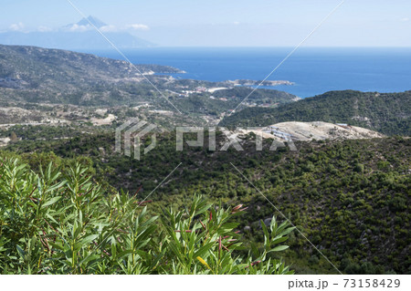 Aegean sea coast in Greece 73158429