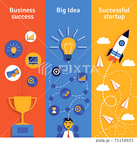 Business concept vertical banners 73158925