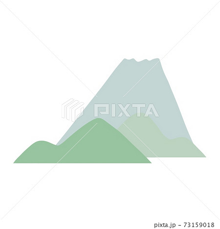 Simple high and low mountains (no clouds) - Stock