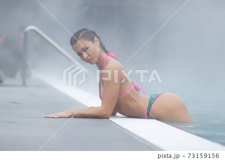 Sexy woman in hot pool Sexy woman in hot pool 73159156