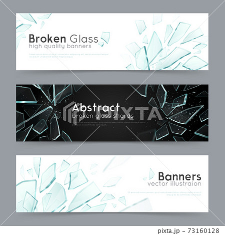 Broken Glass 3 Decorative Banners Broken Glass 3 Decorative Banners 73160128